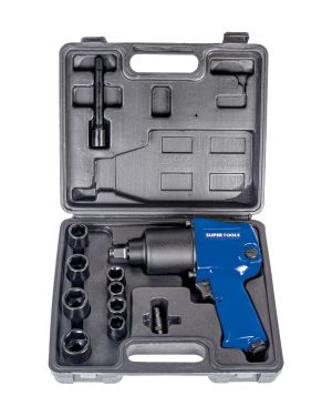 Kit Llave De Impacto Neumática Con Dados Cuadrante 1/2″, SUPERTOOLS