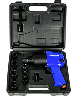 Kit Llave De Impacto Neumática Con Dados Cuadrante 1/2″, SUPERTOOLS